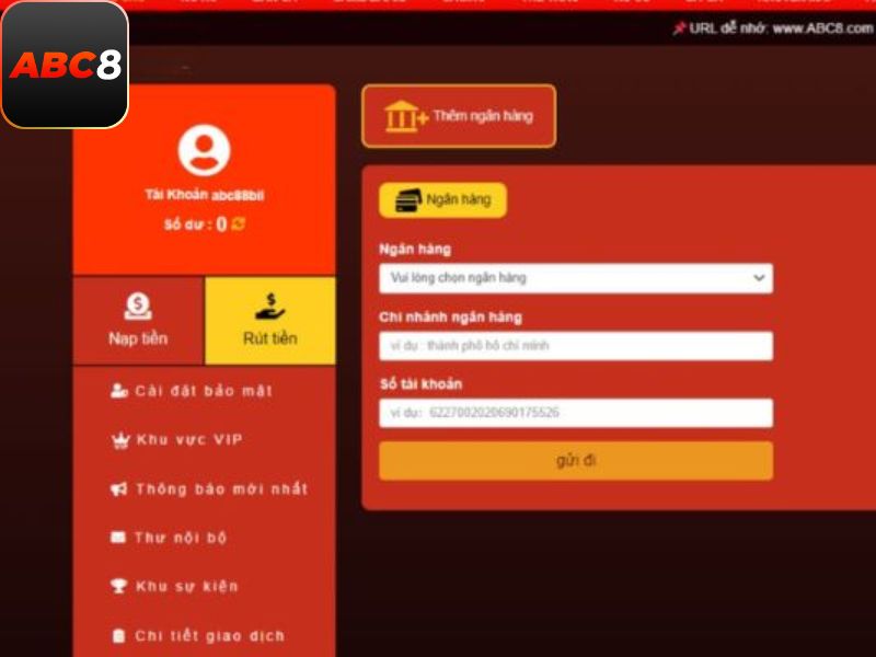 Tại giao diện rút tiền, bạn sẽ thấy nhiều phương thức giao dịch khác nhau